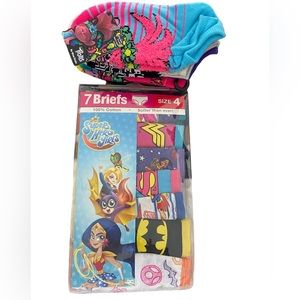 7 Super Hero Girls Briefs Size: 4 and 6 Trolls No Show Socks Size 7 1/2 …